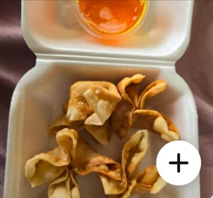 Crispy crab rangoon from Golden Harvest